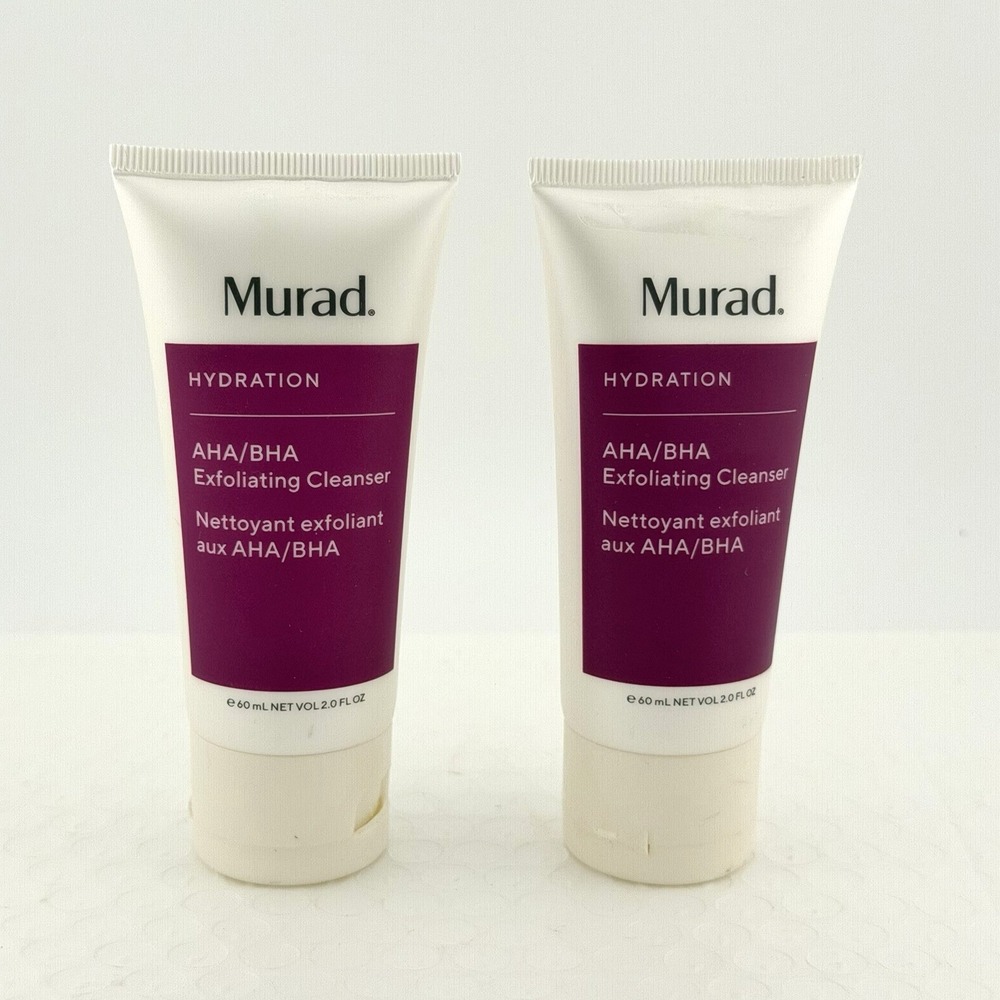 Murad AHA/BHA Exfoliating Cleanser 60 ml/2 fl oz Travel Size NEW SEALED X2